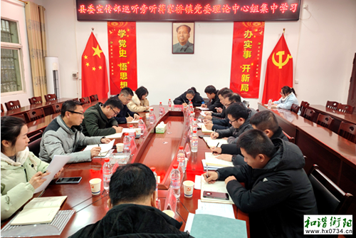 祁东县委宣传部参加蒋家桥镇党委理论中心组集中学习