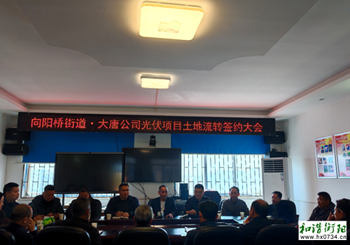 衡南县向阳桥街道：光伏项目土地流转协议正式签署