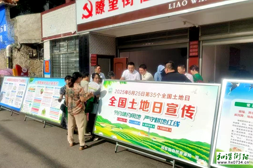 祁东县白地市镇开展“6.25全国土地日”宣传活动